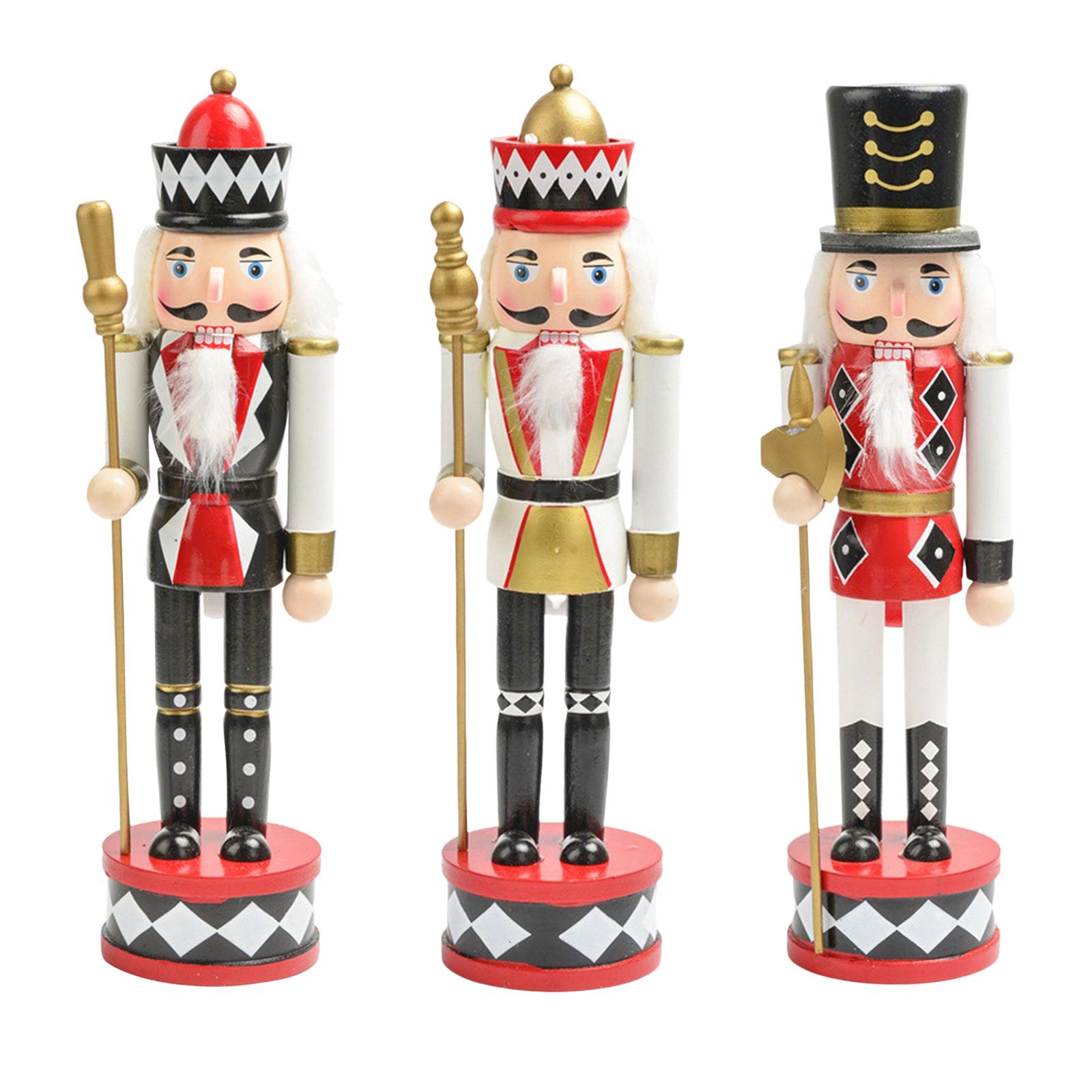 Nutcracker Figurine - 30cm natal quebra-nozes fantoche estátua decoração