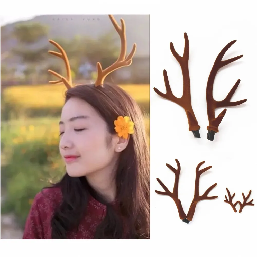Reindeer Antlers Headband - Chifres de Veado Simulados Artesanais Marrom
