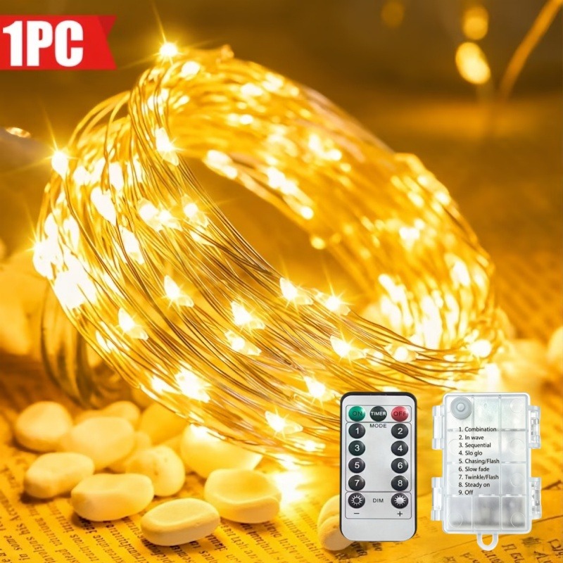 Led Fairy String Lights - Fio de luzes decorativas com controlo