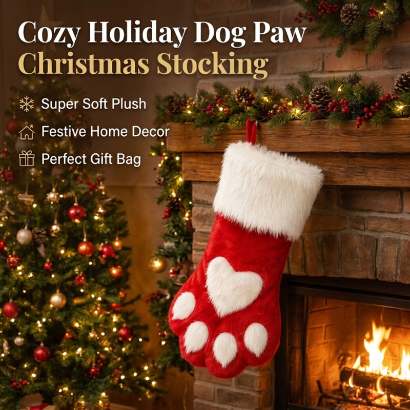 Christmas Stocking Hanging - Saco de Presente de Veludo com