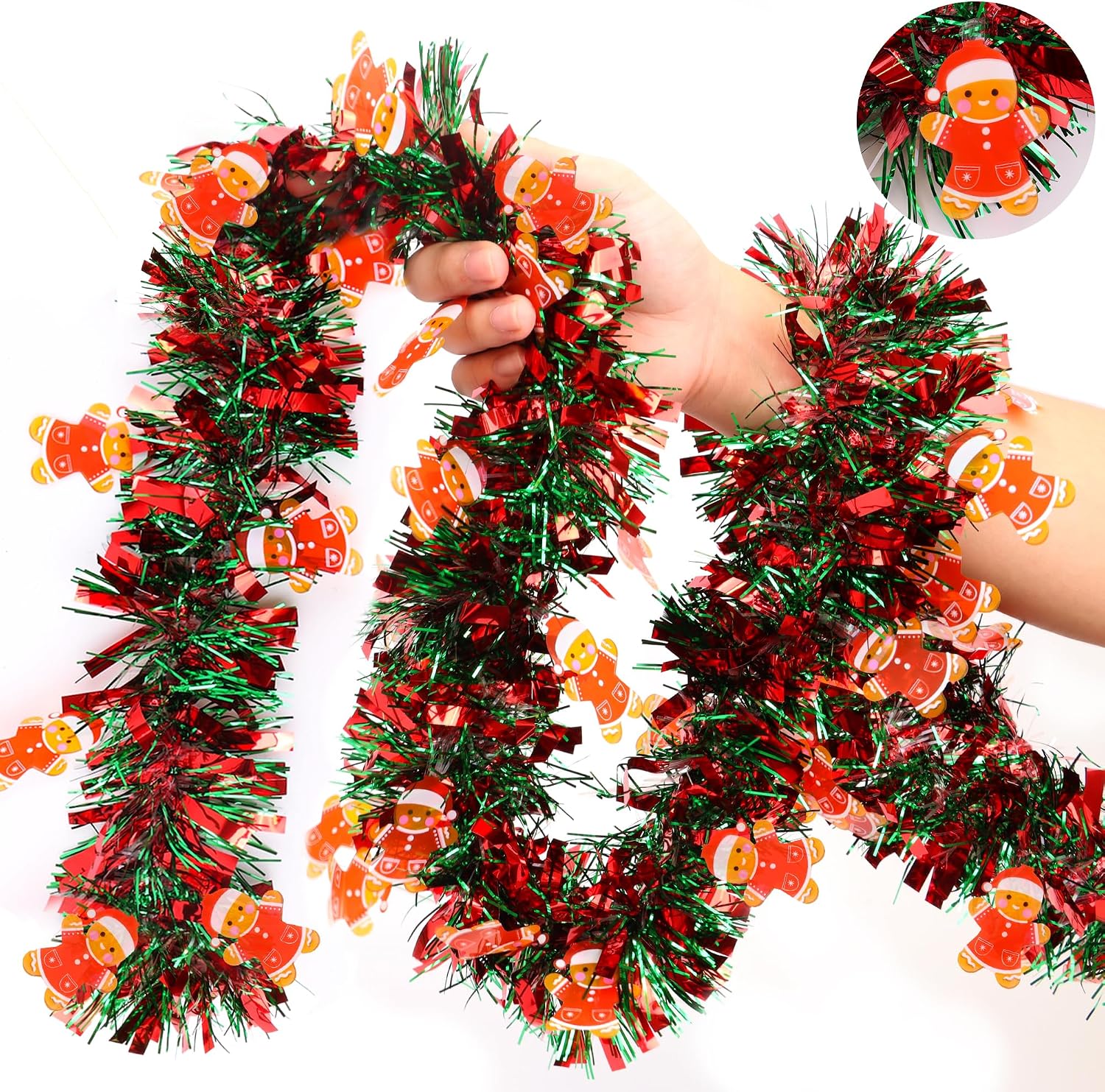Tinsel Garland Decoration - Guirlanda de Natal Decorativa Vermelha e