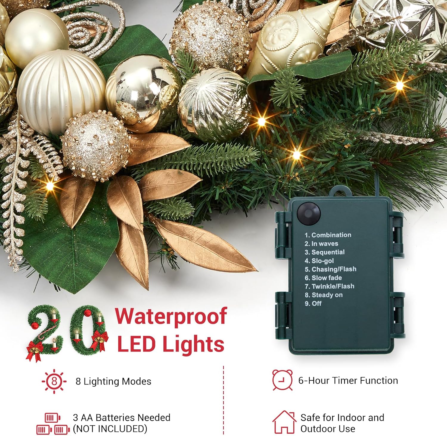 Guirlanda de Natal artificial  - Led Fairy String Lights avaliação e preço