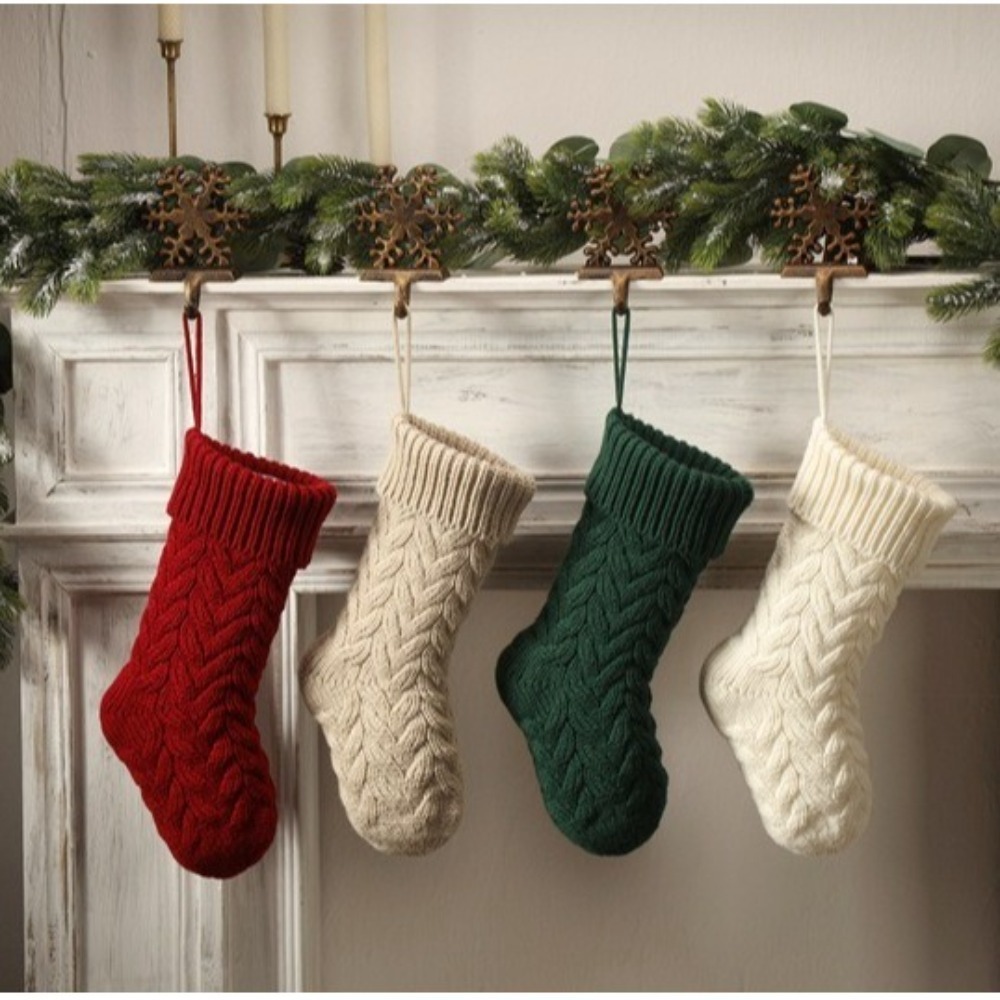 Meias de natal de malha fofas  - Christmas Stocking Hanging avaliação e preço