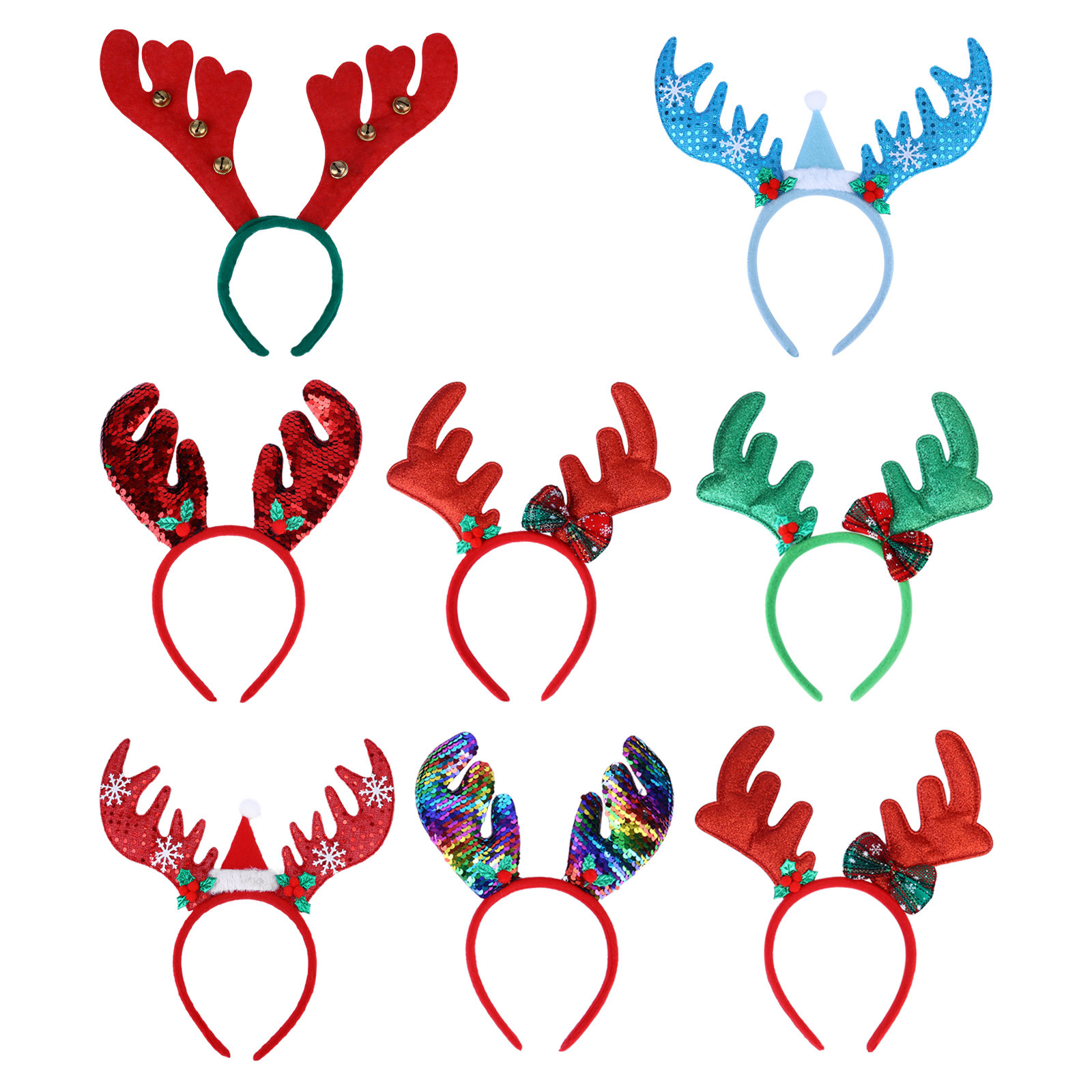 8 Peças de Tiara de Chifres, F - Reindeer Antlers Headband avaliação e preço
